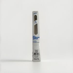 Coats Clark All Purpose Metal Zipper 7" Inch Ecru F21 7 16 Locking Slider